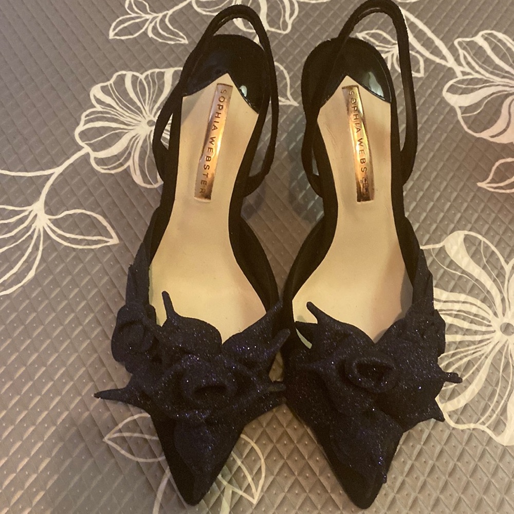 Slingback heel beautiful design from Sophia Webster in UK